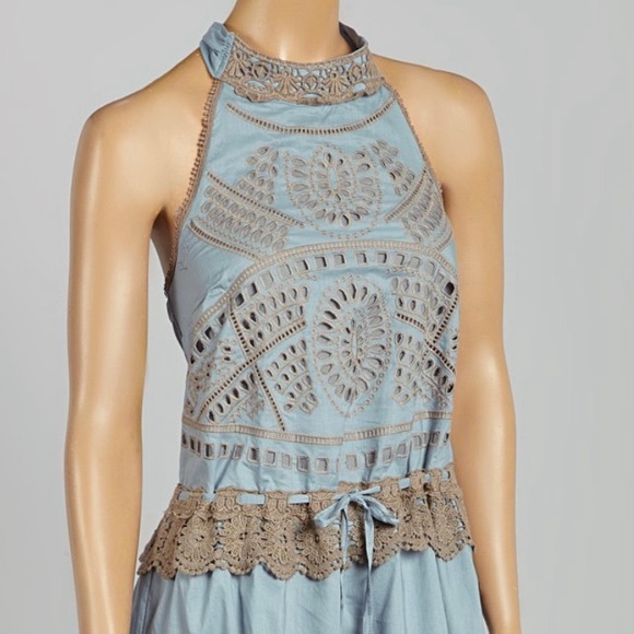 Ryu Dresses & Skirts - Super Cute Ryu Gray/Blue Halter Dress